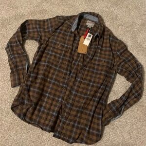 GAP Men's Casual Brown Plaid Shirt